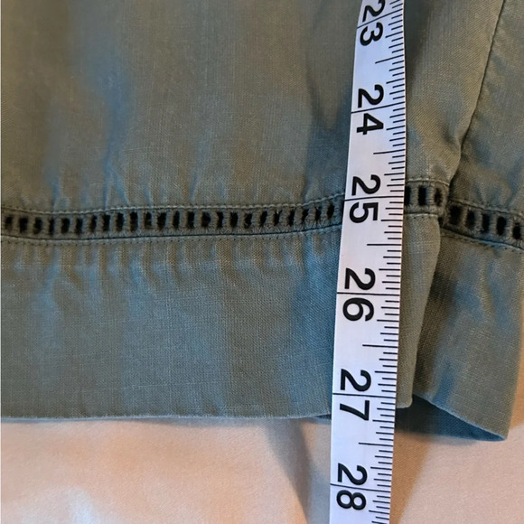 Anthropologie Cloth & Stone Juliana Jumper Sage Green Cropped Jumpsuit Womens Lg - Picture 11 of 16
